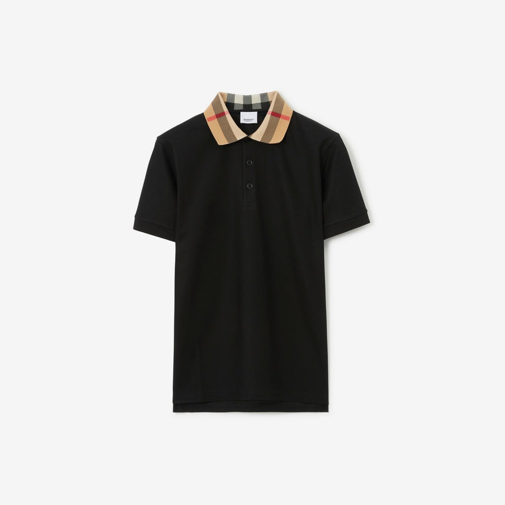 Check Collar Cotton Polo